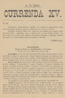 Currenda. 1903, kurenda 15