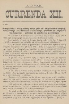 Currenda. 1902, kurenda 12