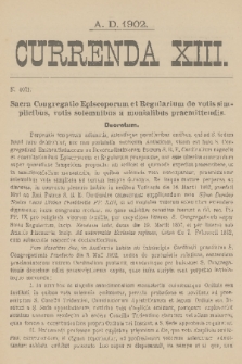 Currenda. 1902, kurenda 13