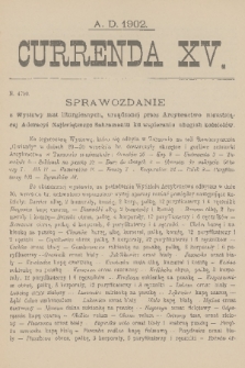 Currenda. 1902, kurenda 15