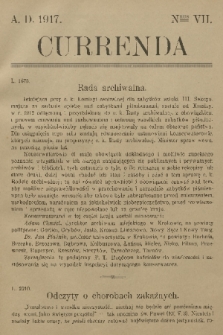 Currenda. 1917, kurenda 7