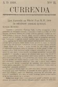 Currenda. 1918, kurenda 2