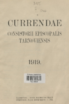 Currenda. 1919, Index