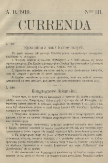 Currenda. 1919, kurenda 3