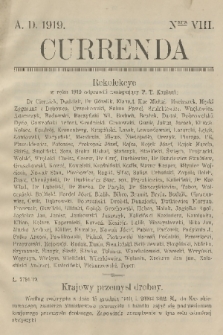 Currenda. 1919, kurenda 8