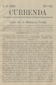 Currenda. 1920, kurenda 7