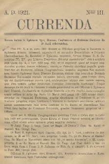 Currenda. 1921, kurenda 3