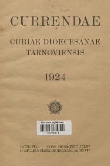 Currenda. 1924, Index