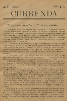 Currenda. 1924, kurenda 3