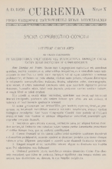 Currenda : pismo urzędowe tarnowskiej kurji diecezjalnej. 1926, kurenda 10