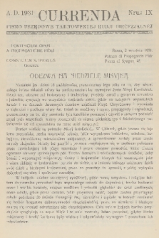 Currenda : pismo urzędowe tarnowskiej kurji diecezjalnej. 1931, kurenda 9