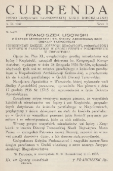 Currenda : pismo urzędowe tarnowskiej kurji diecezjalnej. 1937, kurenda 2