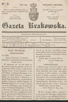Gazeta Krakowska. 1838, nr 3