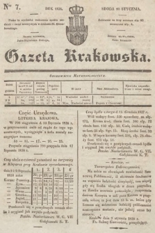 Gazeta Krakowska. 1838, nr 7
