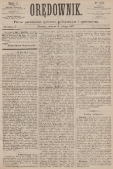 Orędownik : pismo poświęcone sprawom politycznym i społecznym. R.1, 1872, № 131