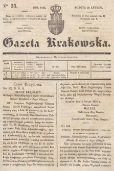 Gazeta Krakowska. 1838, nr 33