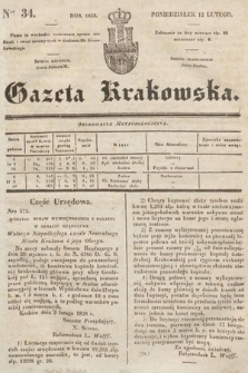 Gazeta Krakowska. 1838, nr 34