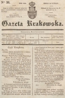 Gazeta Krakowska. 1838, nr 36