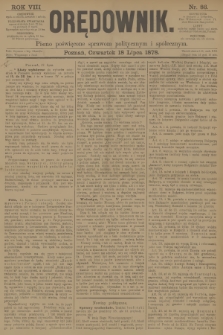 Orędownik : pismo poświęcone sprawom politycznym i spółecznym. R.8, 1878, nr 86