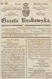 Gazeta Krakowska. 1838, nr 43