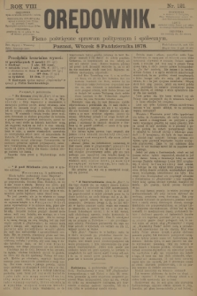 Orędownik : pismo poświęcone sprawom politycznym i spółecznym. R.8, 1878, nr 121