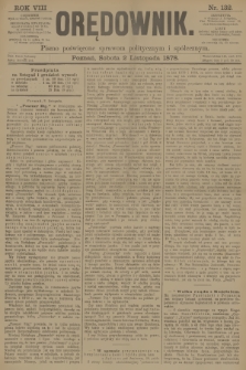Orędownik : pismo poświęcone sprawom politycznym i spółecznym. R.8, 1878, nr 132