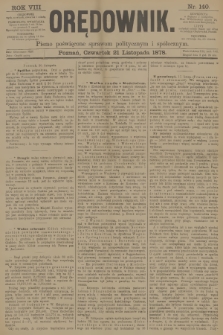 Orędownik : pismo poświęcone sprawom politycznym i spółecznym. R.8, 1878, nr 140