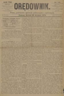 Orędownik : pismo poświęcone sprawom politycznym i spółecznym. R.8, 1878, nr 155