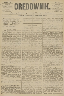 Orędownik : pismo poświęcone sprawom politycznym i spółecznym. R.9, 1879, nr 4