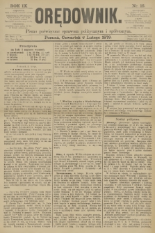 Orędownik : pismo poświęcone sprawom politycznym i spółecznym. R.9, 1879, nr 16