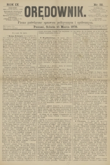 Orędownik : pismo poświęcone sprawom politycznym i spółecznym. R.9, 1879, nr 32