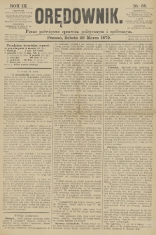 Orędownik : pismo poświęcone sprawom politycznym i spółecznym. R.9, 1879, nr 38