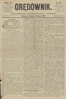 Orędownik : pismo poświęcone sprawom politycznym i spółecznym. R.9, 1879, nr 52