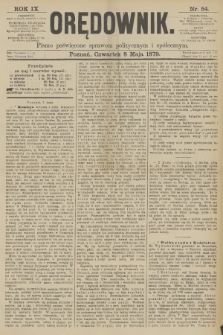 Orędownik : pismo poświęcone sprawom politycznym i spółecznym. R.9, 1879, nr 54