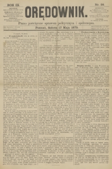 Orędownik : pismo poświęcone sprawom politycznym i spółecznym. R.9, 1879, nr 58