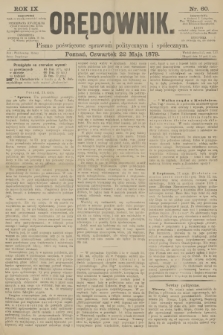 Orędownik : pismo poświęcone sprawom politycznym i spółecznym. R.9, 1879, nr 60