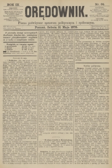 Orędownik : pismo poświęcone sprawom politycznym i spółecznym. R.9, 1879, nr 64