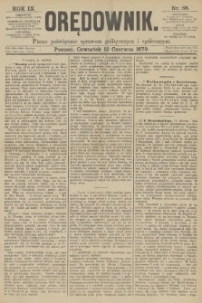 Orędownik : pismo poświęcone sprawom politycznym i spółecznym. R.9, 1879, nr 68
