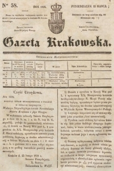 Gazeta Krakowska. 1838, nr 58