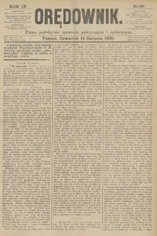 Orędownik : pismo poświęcone sprawom politycznym i spółecznym. R.9, 1879, nr 95