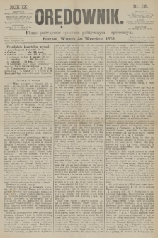 Orędownik : pismo poświęcone sprawom politycznym i spółecznym. R.9, 1879, nr 115