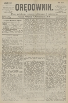 Orędownik : pismo poświęcone sprawom politycznym i spółecznym. R.9, 1879, nr 118