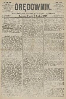 Orędownik : pismo poświęcone sprawom politycznym i spółecznym. R.9, 1879, nr 145
