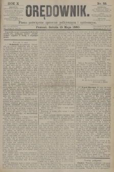 Orędownik : pismo poświęcone sprawom politycznym i spółecznym. R.10, 1880, nr 59