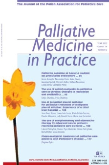 Palliative Medicine in Practice : the journal of the Polish Association for Palliative Care. Vol. 16, 2022, no. 2