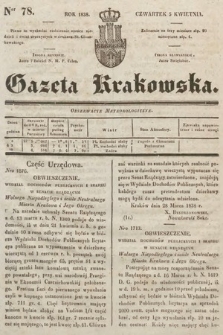 Gazeta Krakowska. 1838, nr 78