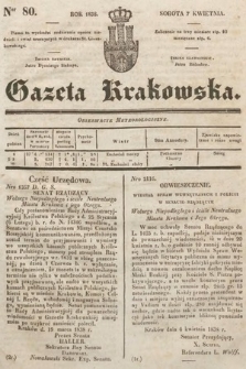 Gazeta Krakowska. 1838, nr 80