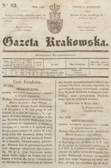 Gazeta Krakowska. 1838, nr 83