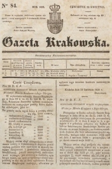Gazeta Krakowska. 1838, nr 84