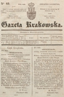 Gazeta Krakowska. 1838, nr 89